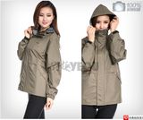 Fashion Lady Raincoat with PVC Polyester Fabric