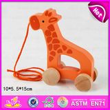 2015 Cartoon Hand Children Wooden Push Toy, Wholesale Kids Wooden Push Toys, Pull and Push Educational Wooden Toy for Baby W05b085