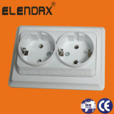 Europe Style Flush Mounted 16A Double Socket Outlet (F7210)
