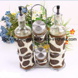Glass Oil Bottle with Straw