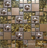 Glass Mosaic Wall Tile, Stainless Steel Metal Mosaic (SM210)