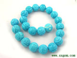 Turquoise Carved Bead (CT-024)