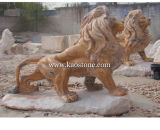 Granite Stone Animal Lion Carving for Garden