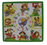 Wooden Puzzle Clock Educational Puzzle