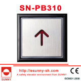 Stainless Steel Words Slice Elevator Push Buttton (SN-PB310)