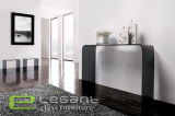 Gray Glass Console Table with Round Corner -CB028-G