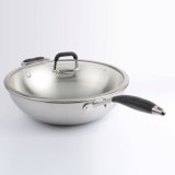 18/10 Stainless Steel Cookware Chinese Wok Cooking Frying Pan (QW-WO32-7)