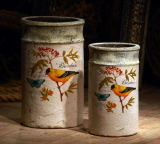 Birds and Flowers Vase for Home Decoration