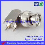 BNC Connector Male Right Angle for PCB, 50 Ohm (BNC-JWE)