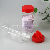 500ml Clear Pet Condiment Jar with Red Screw Cap (PPC-PSB-78)