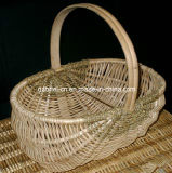 Pretty Wicker Basket with Handle (WBS012)