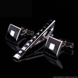 Metal Crafts 3PCS Set of Cuff Links Tie Clip