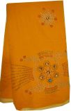African Women Velvet Fabric for Making Dress Cl4030-Yellow