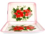 Beautiful and Useful Enamel Square Plate Wholesale