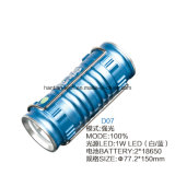2*18650 Lithium Battery Aluminum 2 LED Light Rechargeable Night Fishing Torch