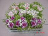 Artificial Rose Collection Bunches In Wood Box