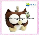 Owl Plush Soft Toy with Worm