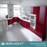 Red Lacquer Fashine Style Kitchen