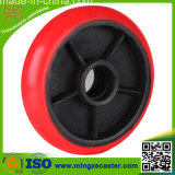 Red PU on Cast Iron Core Wheels for Castor