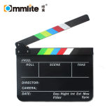 Commlite Acrylic Plastic Dry Erase Director's Film Movie Clapboard Cut Action Scene Clapper Board Slate with Colorful Sticks