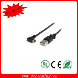 USB 2.0 to Micro USB Right Angle 90-Degree Connection Cable for Smartphone
