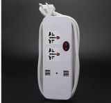 Universal USB 4port Travel Power Extension Strip Charger Switch Socket for Mobile Phone, Laptop, Tablet EU/Aus/Asia/UK