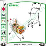 Metal Shopping Trolley Hold Two Baskets