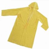 PVC/Polyester/PVC Yellow Long Coat for Protecting