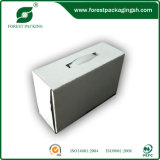 White Corrugated Box with Plastic Handle