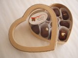 Valentine's Day Heart-Shape Chocolate Box with Window / PVC Window Chocoalate Case / Heart Chocolate Box with Window