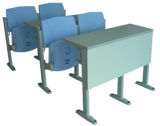 Plastic Steel Tube School Furniture Student Desk and Chair (PK06A-2)