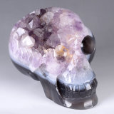 Natural Geode Amethyst Carved Crystal Ornament, Stone Carving (9Z25)
