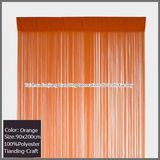 Fringe Door Curtains-String Curtain for Decor-Orange-90x200cm (TDS009)