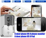 Hands Free Visual Intercom Doorbell Video Record IR Night Vision Touch Key with 2g SD Card Rainproof