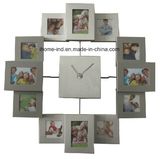 Silver Color DIY Photo Frame Wall Clock (IH-4482A)