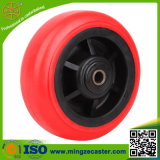 Red PU on Polypropylene Core Caster Wheel