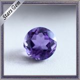 Round Beautiful Natural Cut Amethyst Semi Precious Stone