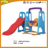 2015 Latest Competitive Price Kids Plastic Slide with Swing