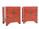 Red Lacquer Low Cabinet (#26206)