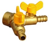 Gas Valve, Double Male Outlet