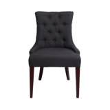MID-Night Black Linen Fabric Restaurant Furniture Restaurant Chair (GK734)
