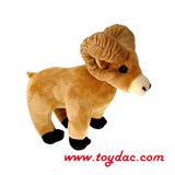 Yellow Plush Wild Animal Goat Toy