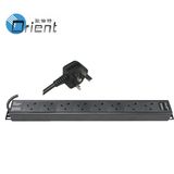 1.5u 8way UK PDU with Ampere Meter