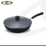 Black Classic Non-Stick Coating Wok with Lid
