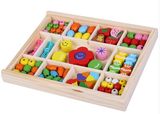 2015 New Kids Children Wooden String Beads Set, Hot Sale DIY Toys