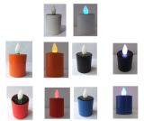 Multi-Colored Religional LED Solar Candle with Flickering Light