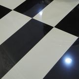 Super White and Black Floor Tiles