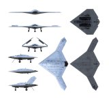 X-47b Pegasus Ucav Model Die Cast Alloy Plane Models in 1: 72 Scale with Landing Gear and Stand