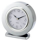 Silver Chrome Metal Alarm Clock