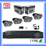 4CH DVR System IR Distance 15m Waterproof Camera